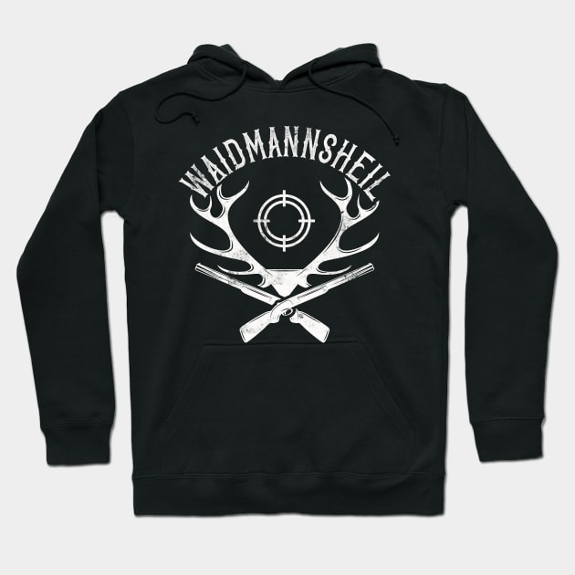 Waidmannsheil Hirschgeweih Jäger Spruch Hoodie by Foxxy Merch